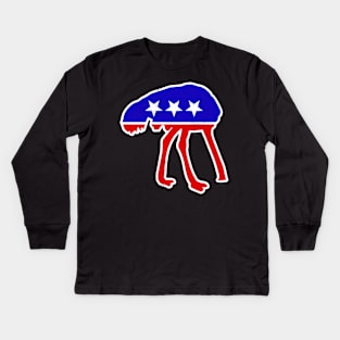 Ostrich Head Under Sand GOP Republican Impeachment Acquittal Kids Long Sleeve T-Shirt